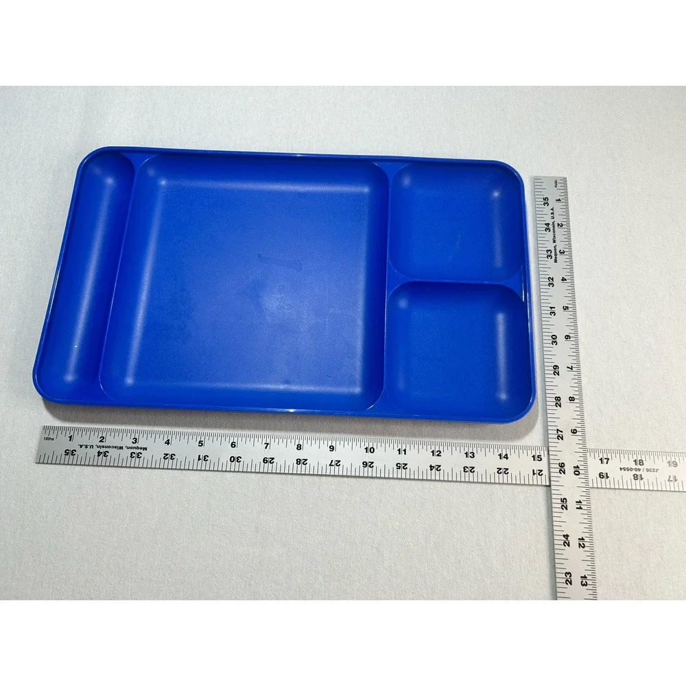 Tupperware Impressions Dining Serving Trays 4x Royal Blue‎ Cafeteria Trays